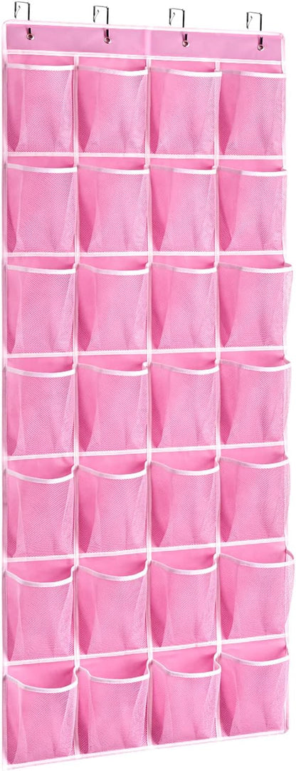 KEEPJOY 28 Pocket Over The Door Shoe Organizer, Hanging Door Shoe Holder Rack