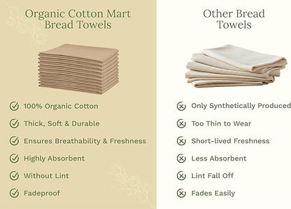Organic Cotton Beige Flour Sack Towels