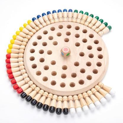 Wooden Memory Chess Matching Game: Large Family Board Games for Kids and Adults, Montessori Preschool Learning Educational Toy, Birthday Gift for Age 3 4 5 6 7 8+ Boy Girl