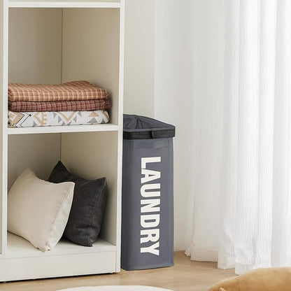 Slim Laundry Hamper with Removable Inner Bag and Side Handles, 45L Small