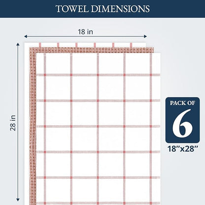 LANE LINEN 100% Cotton Kitchen Towels Set, Quick-Drying Dish Towels, Tea Towels