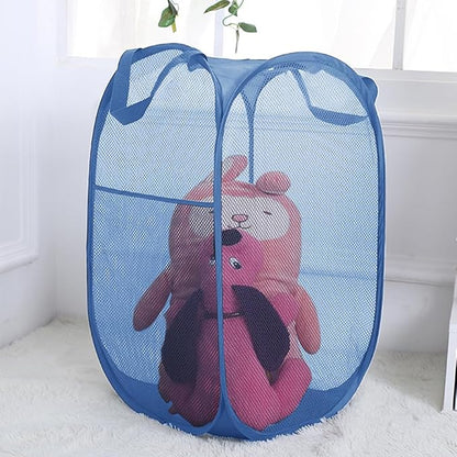 Mesh Pop Up Laundry Hamper, Collapsible Laundry Baskets, Foldable Dirty Clothes