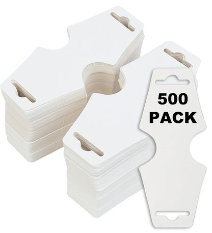 【500 Pack 】 Necklace and Jewelry Display Cards for Bracelets and Chokers- Easy and Simple for Displaying Your Jewelries - Bulk 500 Pack White