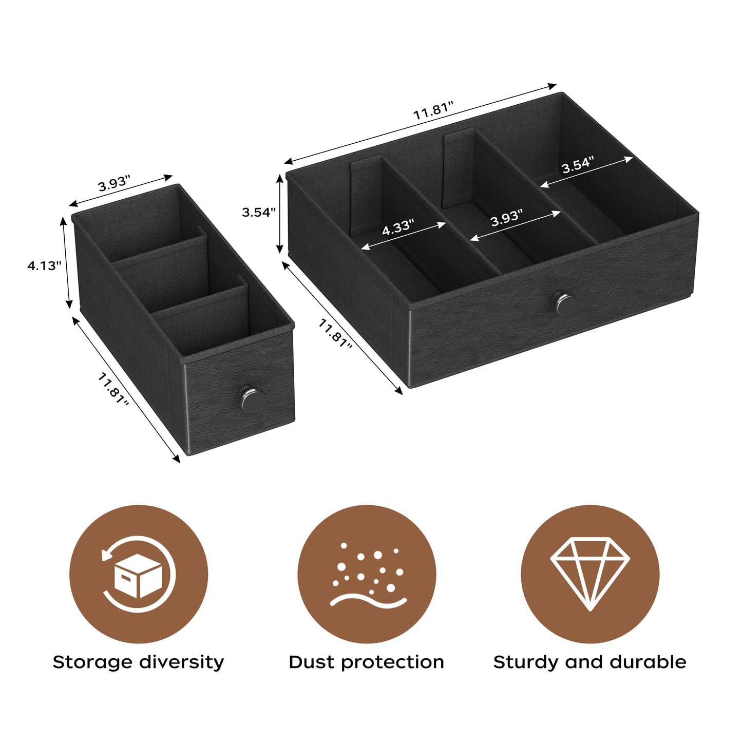 Homeiju Coffee Pod Drawers - K Cup Organizer, Nespresso Pods Holder with Mug Rack, Coffee Holder for Countertop, 52 Capacity Pods, Suitable for Kitchens, Offices and Coffee Bars(Black)