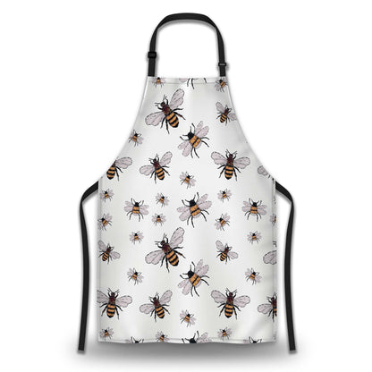Olikked Funny Aprons for Adults Men Honeybee Big Small Funny Bee Insects Mans Apron for Kitchen Cooking Restaurant BBQ Painting Crafting Gardening 27” (W) x 31” (H), Waterproof Aprons
