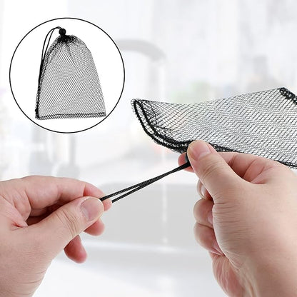 TecUnite 10 Pcs Mesh Bags Drawstring Laundry Bags Large Nylon Mesh Gift