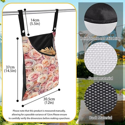 Clothes Pin Hanging Bag with Hanging Rope
