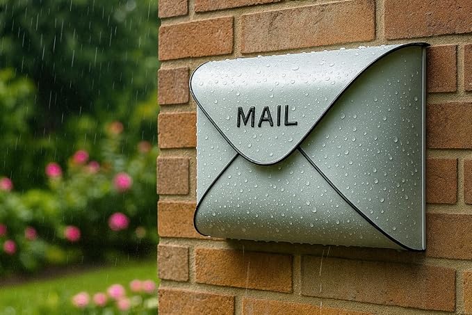 NACH Wall Mount Mailboxes for Outside, 12.5 x 5 x 10 inch White Wall Mailboxes for Outside, Waterproof Mailboxes for Outside - Envelope Mailbox Kit White