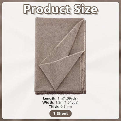 AHANDMAKER Coffee Tweed Fabric, 59x39 Inches Fiber Woven Fabrics Herringbone Tweed Fabric for DIY Crafts Sewing Dress Handbag Coat Costume Clothing Accessories Upholstery Decor