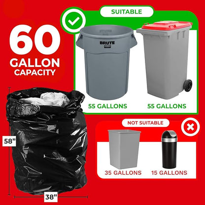 ToughBag 55-60 Gallon Heavy Duty Trash Bags