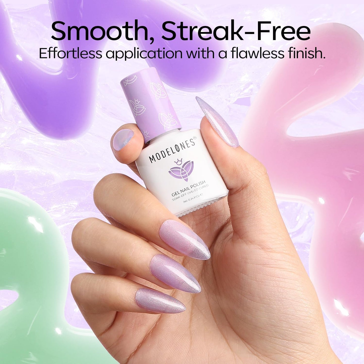Modelones Gel Nail Polish Kit with UV Light, Milky White Nude Glitter Pink Red Gold Fall Metallic Manicure Set with Base Top Coat Star Stickers 4 Colors Gel Mini Salon Nail Art Gift for Women Girl