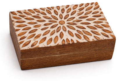 Great Birthday Gift Ideas Handmade Decorative Wooden Jewelry Box Jewelry Organizer Keepsake Box Treasure Chest Trinket Holder Watch Box Storage Box Housewarming Gifts Women