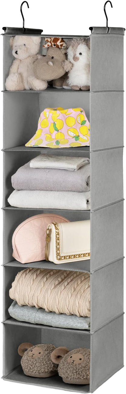 GRANNY SAYS 6 Shelf Hanging Closet Organizers and Storage, Collapsible Closet