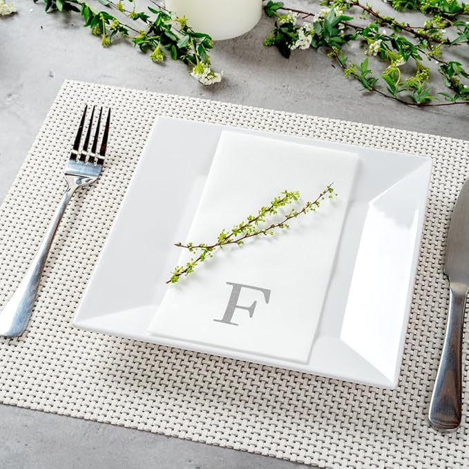 Luxenap 15.8 X 7.9 Inch Linen-Feel Guest Towels, 2000 Lettered Hand Towels