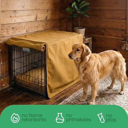 Molly Mutt Fast Car Dog Crate Cover, GOTS-Certified 100% Organic Cotton Canvas Cover for Dog or Puppy Kennel and Cage, Washable, Free of Harmful Chemicals, Small, Fits 24"x18"x21" Crate
