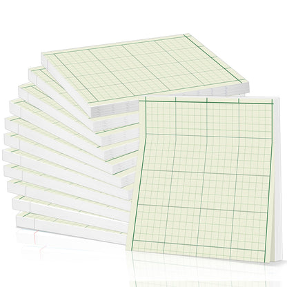 gisgfim 12 Pack Graph Sticky Notes 600 Sheets 3x3 Inch Self-Stick Notes Engineering Lined Grid Paper Sticky Note Pads Four Quadrant Grid Notepad Easy to Post for School Office Math Notebook