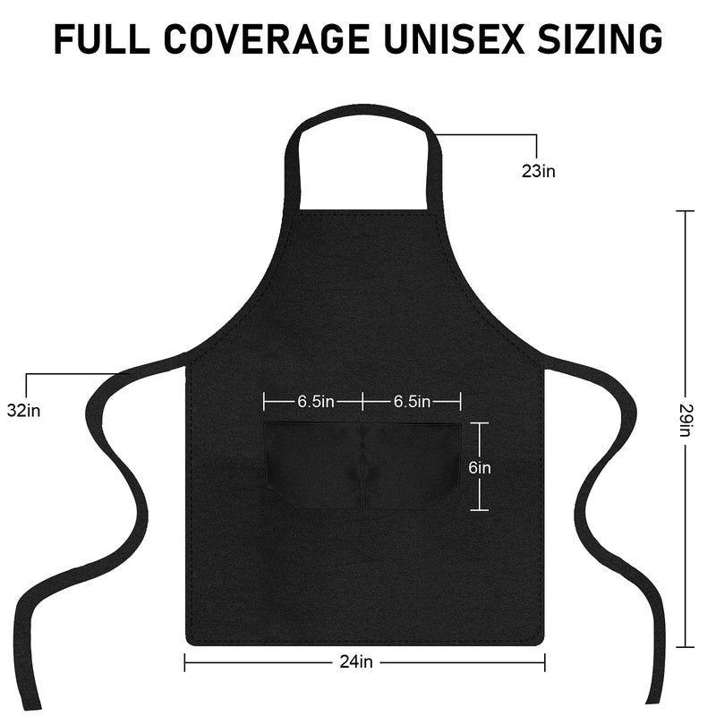 XEMGUE 12 Pack Bib Apron, Unisex Restaurant Kitchen Aprons for Women with 2 Pockets, Chef Aprons for Cooking Men BBQ Painting Drawing Craft Plain Adults, Bulk Black