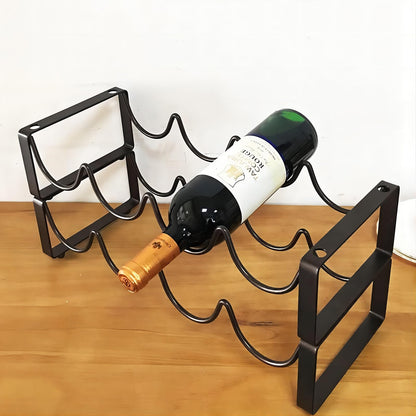 REDANT 2-Tier Stackable Wine Rack for Countertop - Metal Wine Bottle Holder, Small Wine Storage Organizer for Inside Cabinet, Kitchen, Bar, or Dining Room, Holds 8 Bottles, Bronze