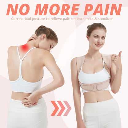 SHAPERKY Posture Corrector for Women and Men, Adjustable Upper Back Brace for Posture Hunchback Support and Providing Pain Relief from Neck, Shoulder, and Upper Back (Small/Medium)