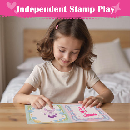 Timetome K-Pop Aesthetic Stamp Set for Kids, Interchangeable Dress-Up Stamps with 22 Designs, DIY Creative Art Toy, Washable Ink, Role Play & Fashion Play, Birthday Gift for Girls & Boys Ages 3–12
