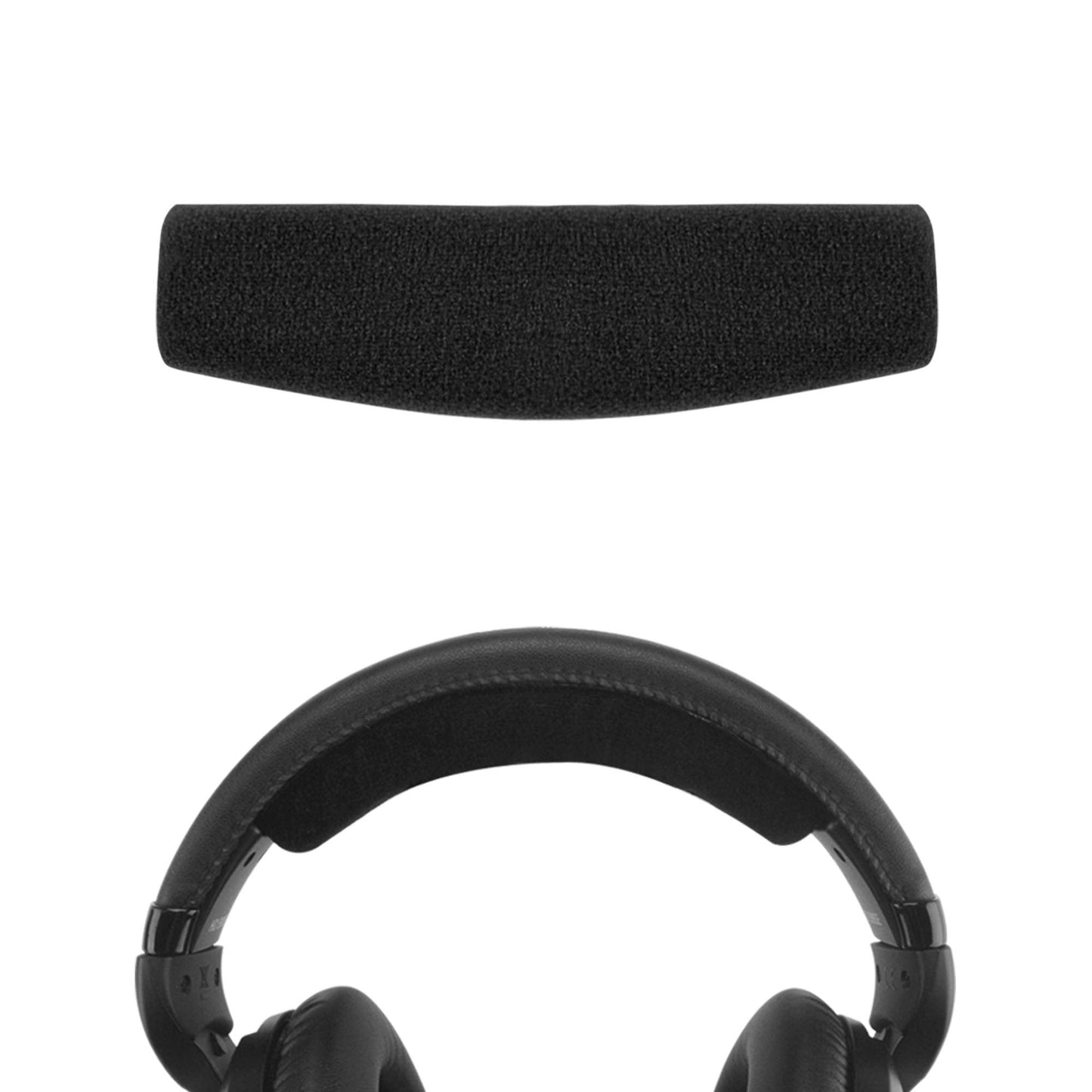 Geekria Velour Headband Pad Compatible with Sennheiser HD 598/ 598SE/ 598CS/ 595/569/ 559/558/ 555/518/ 515, Game ONE, PC360, PC373D Headphones, Replacement Band Repair Part (Black)
