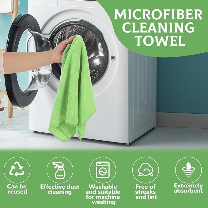 6 Pcs Extra Large Microfiber Cleaning Cloth Reusable Microfiber Towels Thick