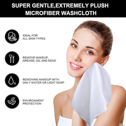 SINLAND Microfiber Facial Cloths Fast Drying Washcloth 12inch x 12inch