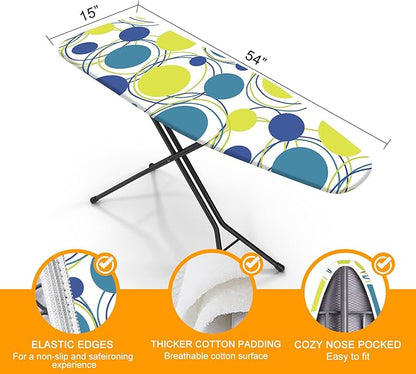 Ironing Board Cover and Pad, Standard Size 15" x 54" Iron Board Replacement