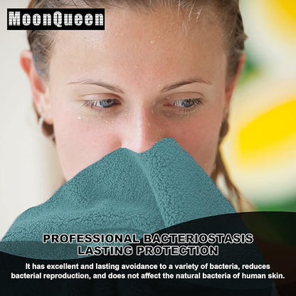 MOONQUEEN Microfiber Facial Cloths Fast Drying Washcloth 12 Pack