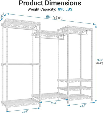 VIPEK V5 Portable Closet Wardrobe Heavy Duty Clothes Rack, Freestanding