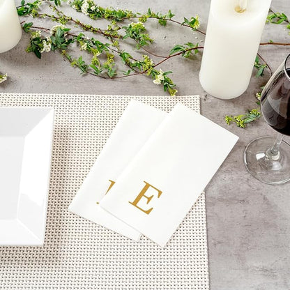 Luxenap 15.8 X 7.9 Inch Linen-Feel Guest Towels, 2000 Lettered Hand Towels