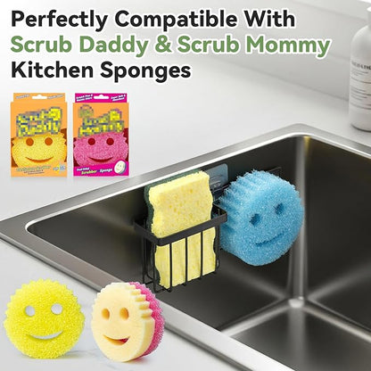 Sponge Holder for Kitchen Sink, Sponge Caddy for Scrub Daddy / Scrub Mommy
