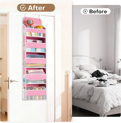 SpaceWhisper Over the Door Organizer, 5 Large Pocket Hanging Storage Organizer