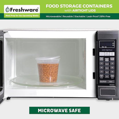 Freshware Food Storage Containers 24 oz Plastic Deli Containers