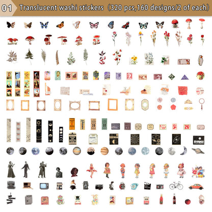 Draupnir 800pcs Vintage Junk Journal Supplies,Scrapbook Supplies Scrapbooking Paper and Stickers Ephemera for Art Aesthetic Journaling Kit Collage