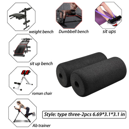 Foot Foam Pads Rollers(7.87in*3.14in*3.14in) for Exercise Machine, Inversion Table, Workout Bench, Sits Ups Replacement Parts, Home Gym Accesories