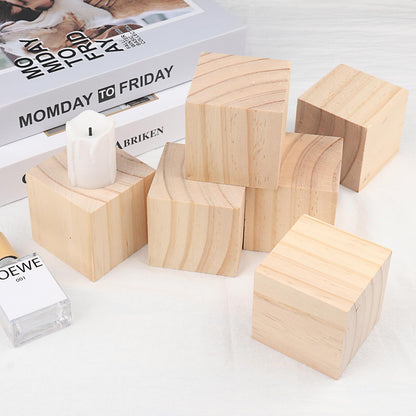 12 Packs Wooden Blocks for Crafts, 3.15 Inch Pine Wood Cubes, Wooden Cubes for Paint, Stamp, Decorate, DIY Projects and Personalized Gifts,by GNIEMCKIN.