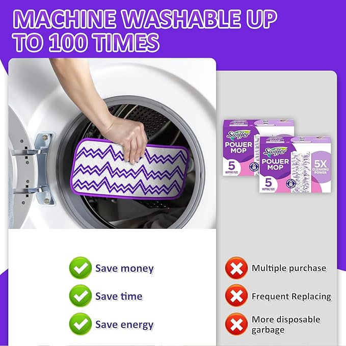 Reusable Mop Refills Pads for Swiffer PowerMop