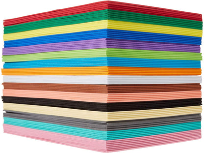 80 Pack EVA Foam Handicraft Sheets, 16 Colors, 6 x 9 Inches, 2mm Thick - Colorful Crafting Sponge Paper for Classroom Art and Craft DIY Projects | Thick and Soft Paper