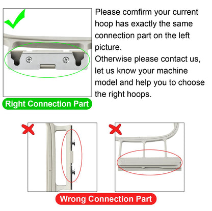 Sew Tech Embroidery Hoops for Brother PE900 PE800 SE2000 SE2100DI SE1900 PE770 780D PE750 750D PE700 700II NS1250E NS1150E NS2750D NS2850D Brother Innovis 1250 700 Babylock Embroidery Machine Hoop