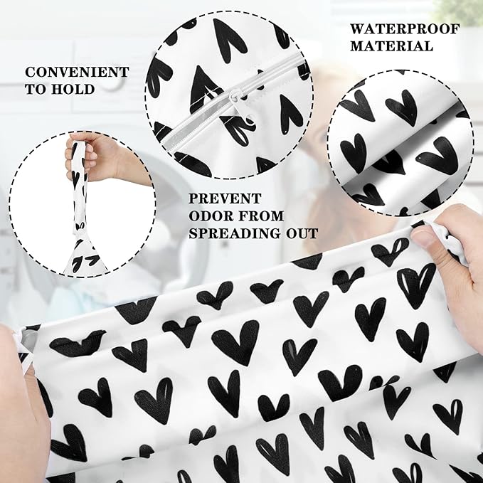 Shappy 2 Pcs Large Travel Laundry Bag Washable Waterproof Wet Dry Large Dirty