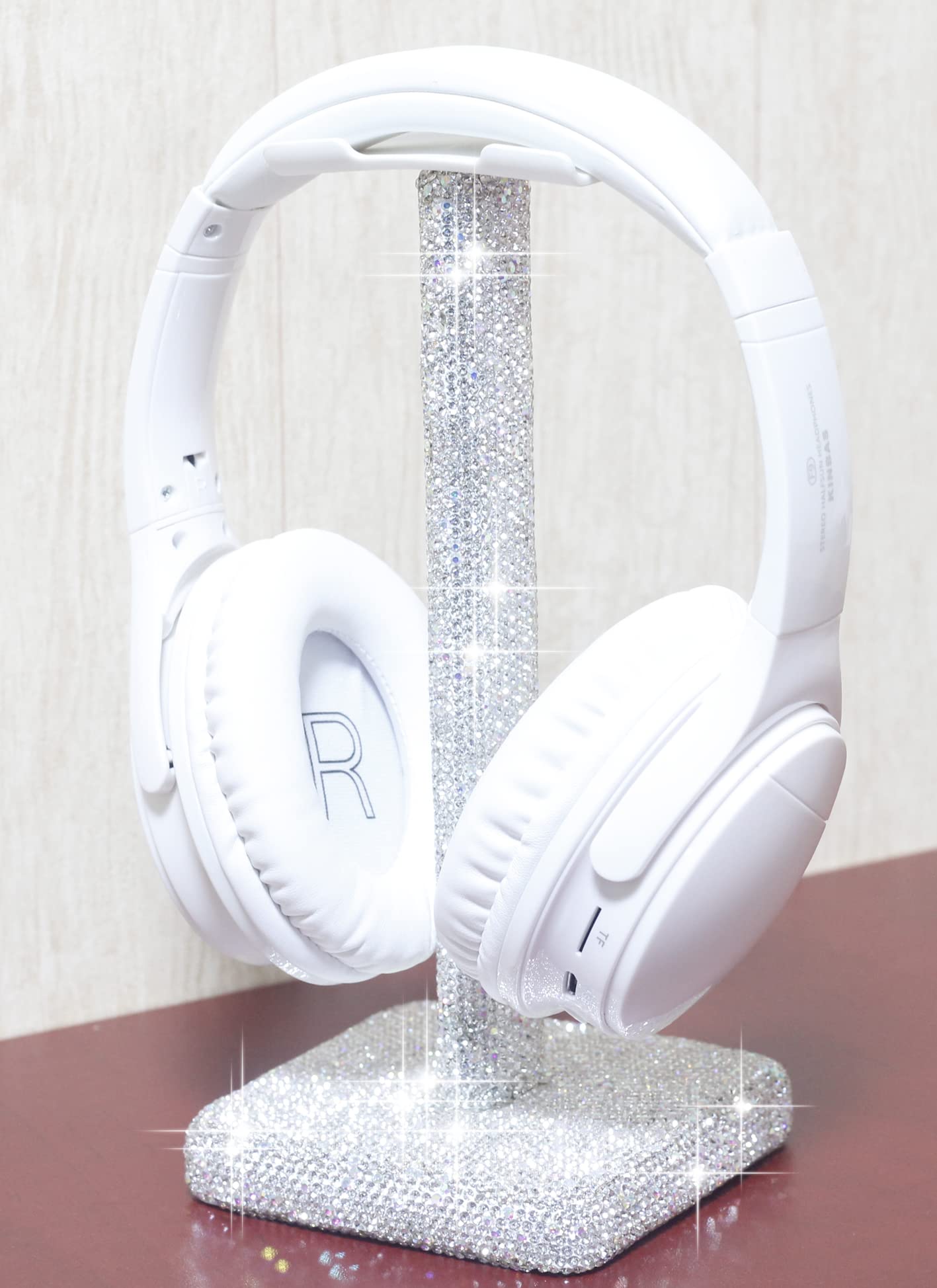 CARCHILE SH Luxury Rhinestones Headphone Stand Headset Holder Crystal (Silver)