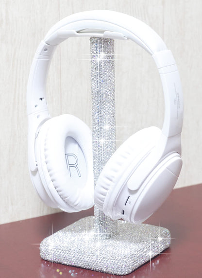 CARCHILE SH Luxury Rhinestones Headphone Stand Headset Holder Crystal (Silver)