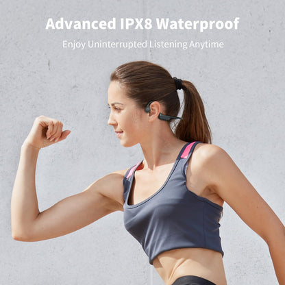 Haowolf Bone Conduction Headphones, Bluetooth 5.4 with Mic Open Ear IPX8 Waterproof Headsets, Swimming Headphones 10H Playtime Wireless Earbuds for Sports, Running, Cycling
