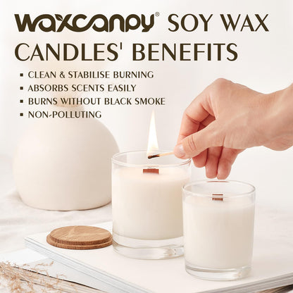Soy Wax, Waxcanpy Natural Candle Wax, Organic Soy Wax for Candle Making from Farm, No Additives, Harmless and Pure (2lb)