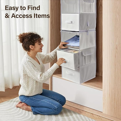 Pipishell 6-Shelf Hanging Closet Organizer