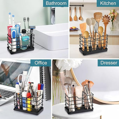 Toothbrush Holders for Bathrooms, Stainless Steel Bathroom Toothbrush Holder