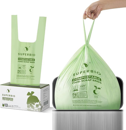 SUPERBIO 13 Gallon Compostable Kitchen Waste Bags
