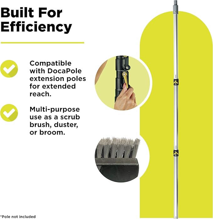 DOCA Scrub Brush Attachment for Long Handle Extension Pole