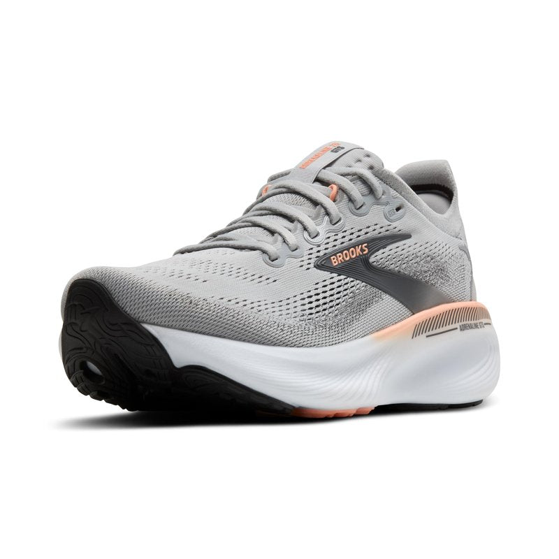 Brooks Women’s Adrenaline GTS 25 Supportive Running & Walking Shoe - Grey/Blackened Pearl/Coral - 5 Medium